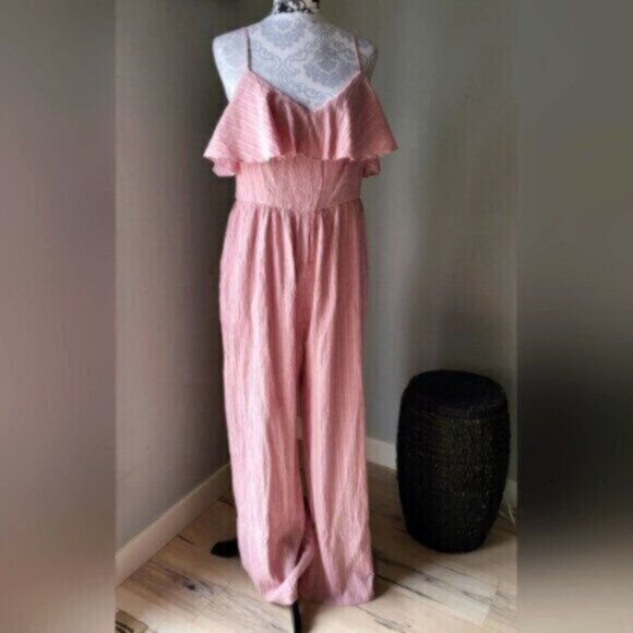 Pink Wide Leg Pantsuit / Jumpsuit NWT Women's Sz XL - Picture 2 of 16